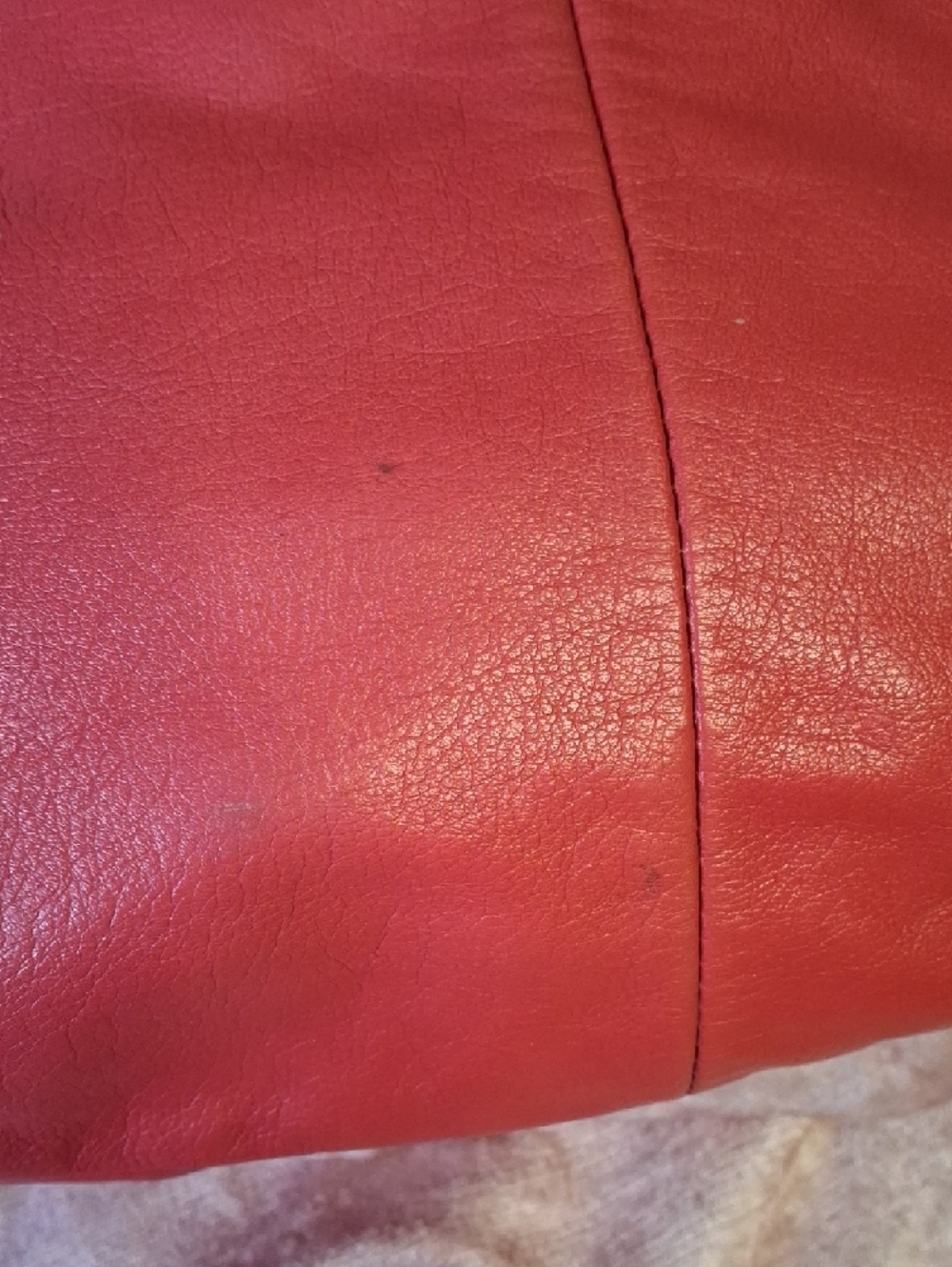 COACH MADISON ABIGAIL Light Red Leather Shoulder Bag with Gold Accents - Picture 4 of 9